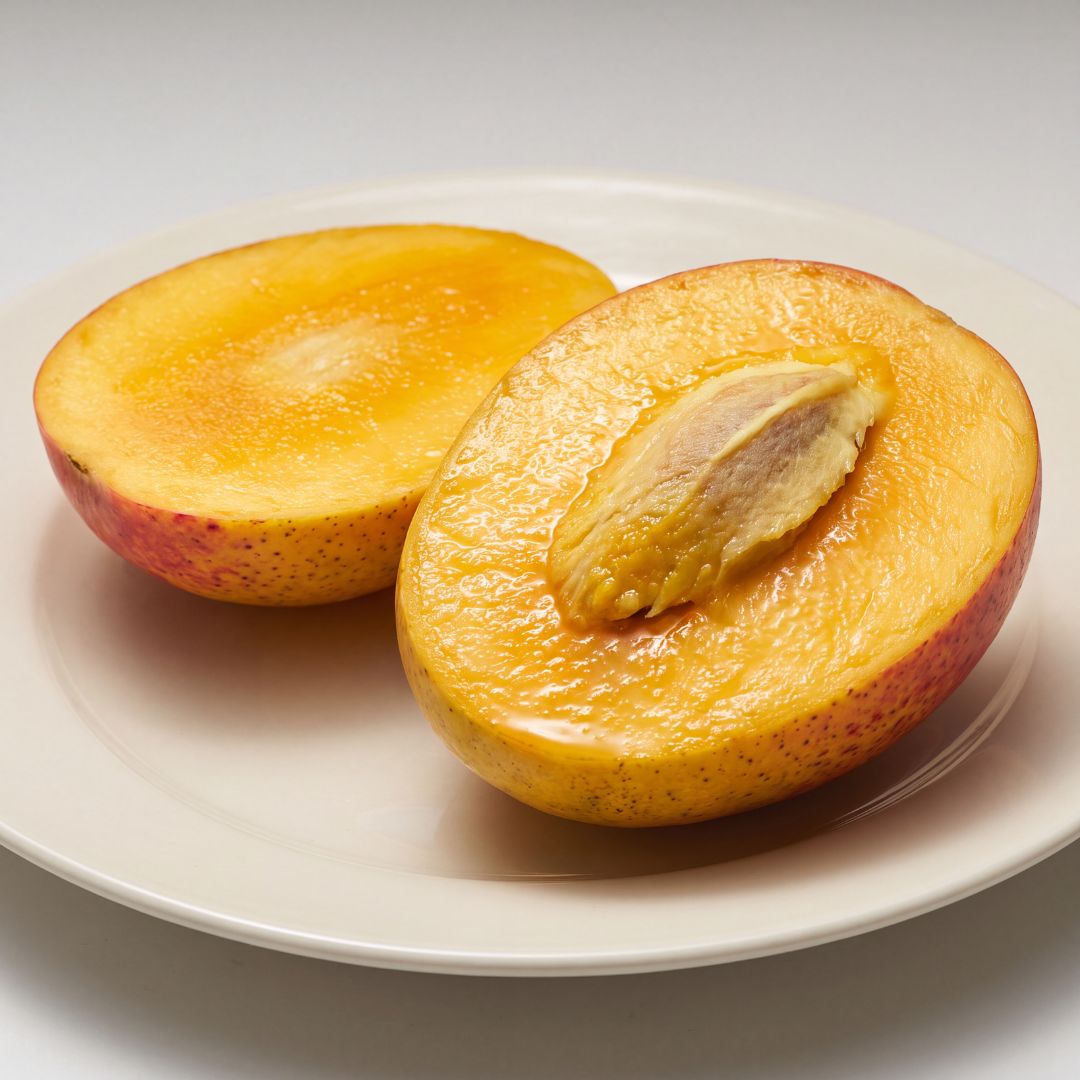Mango Siciliano Biologico tagliato su un piatto - BioAgriFutura
